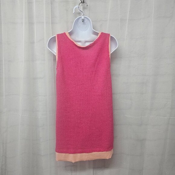 Pink Peach Waffle Weave Thermal Tank Boho Beach Summer L - Picture 5 of 9